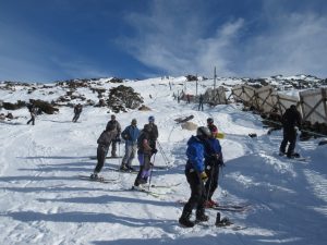 Skiers at Mawson Tow 2016