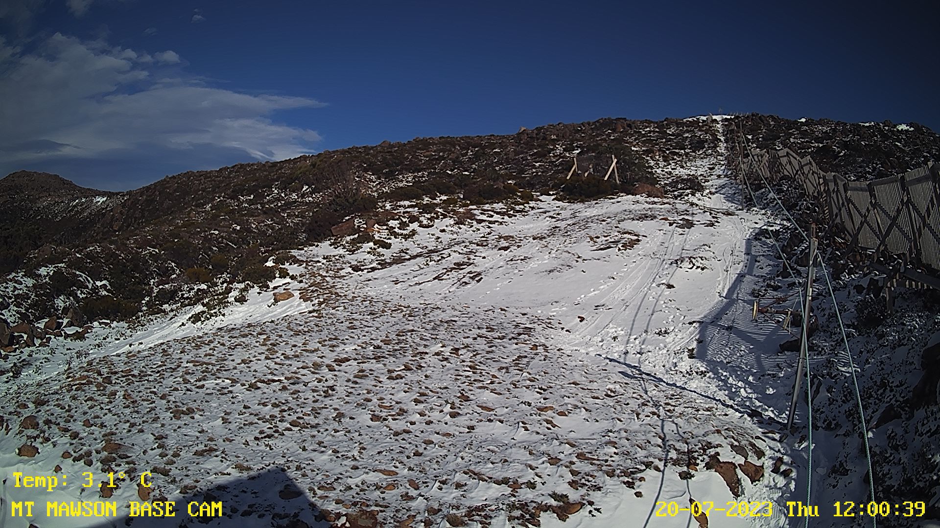 Snow cams and infrastructure donation Mount Mawson